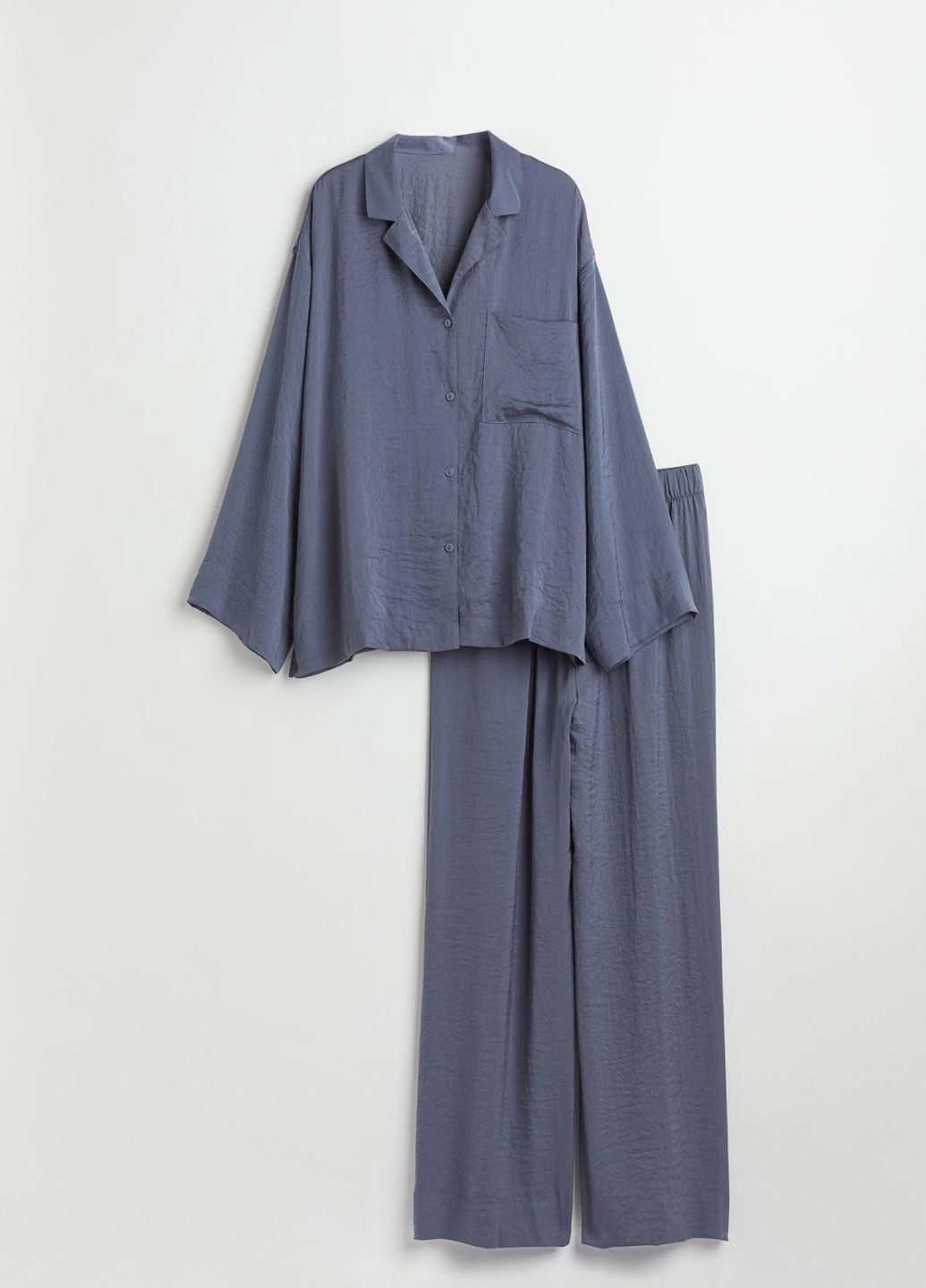Синя всесезон комплект преміум якості рубашка + брюки H&M Oversize set