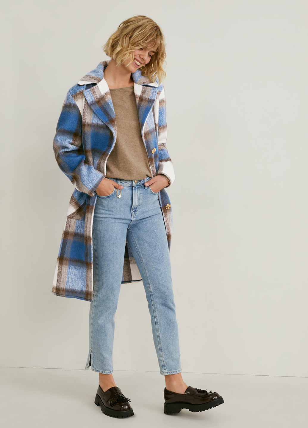 Комбіноване демісезонне Пальто однобортне C&A