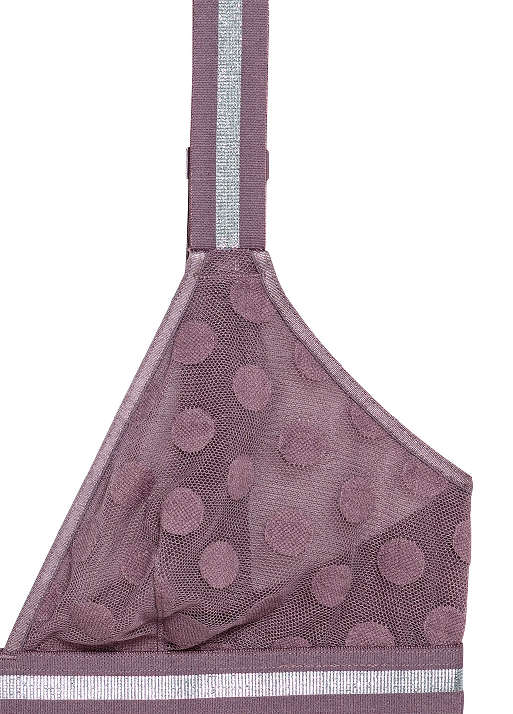 Фіолетовий тріенджел бюстгальтер H&M без кісточок поліамід