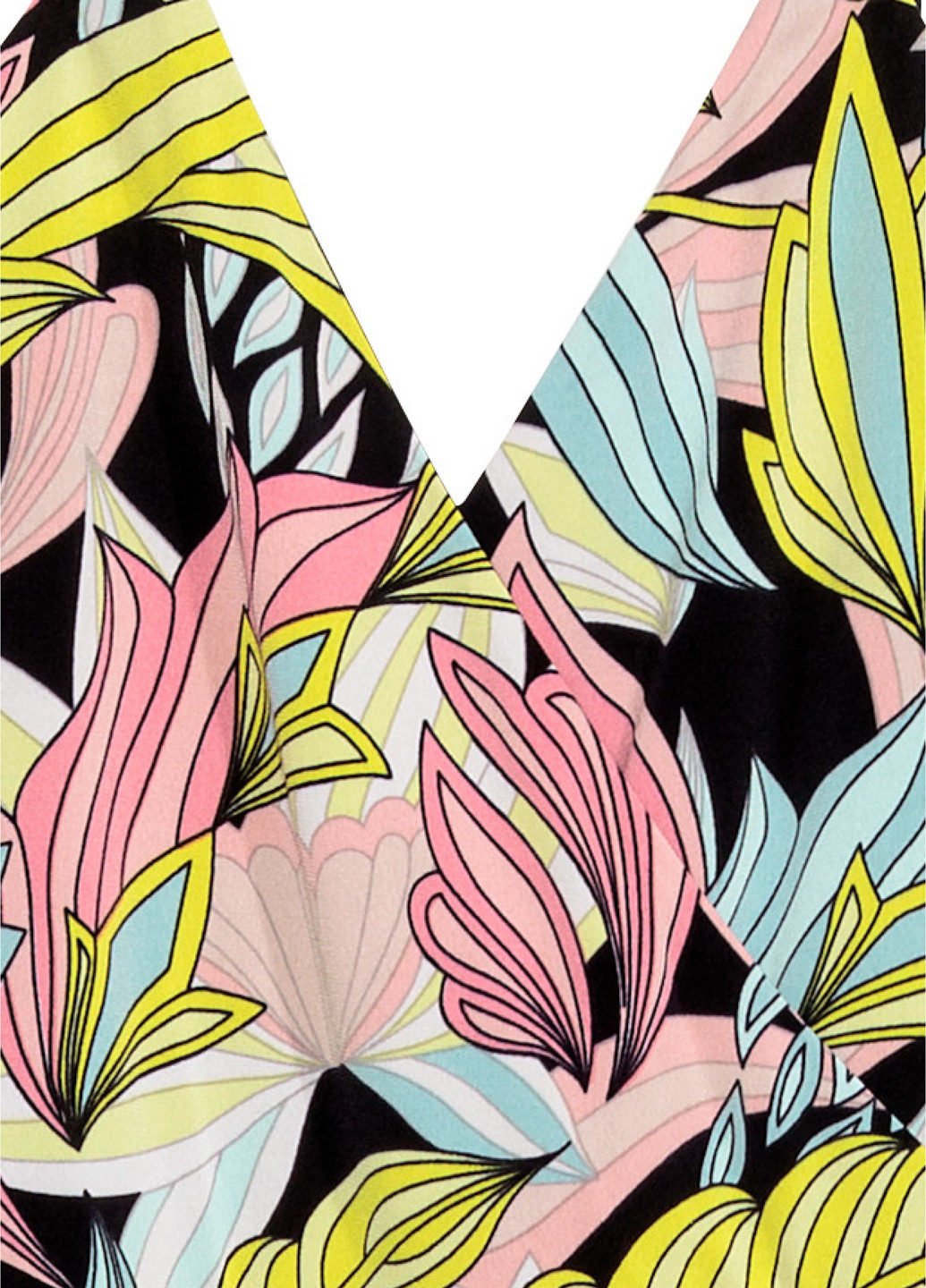 Комбінезон H&M комбінезон-брюки квітковий комбінований кежуал поліестер