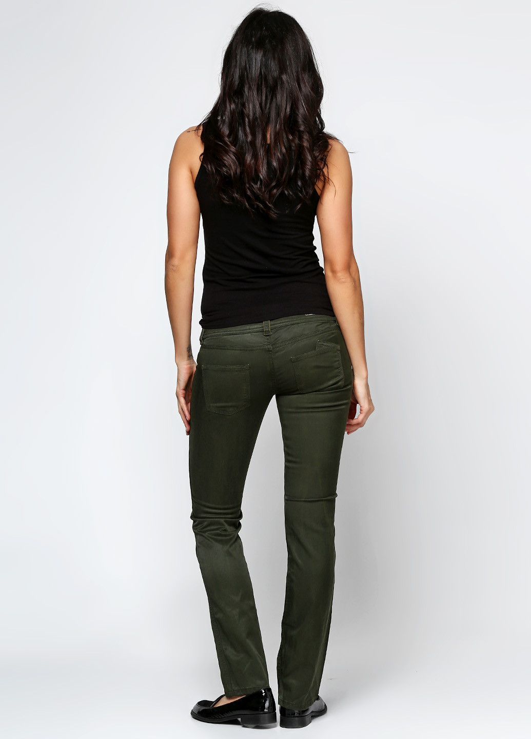 Темно-зеленые кэжуал демисезонные прямые брюки Freesoul