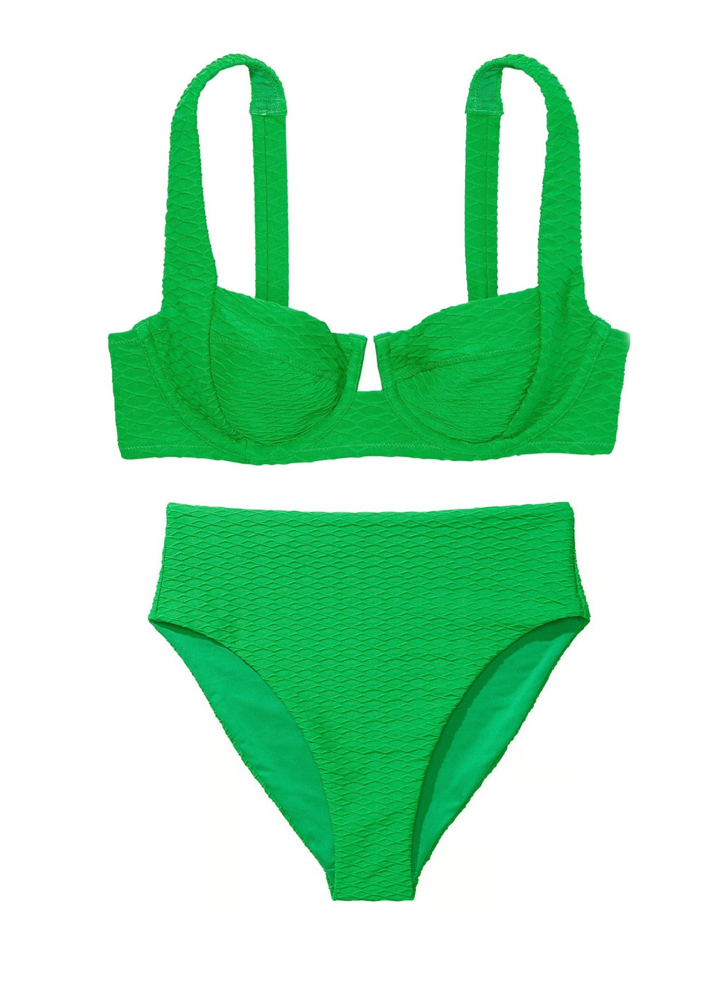 Зеленый летний купальник (лиф, трусики) раздельный Victoria's Secret