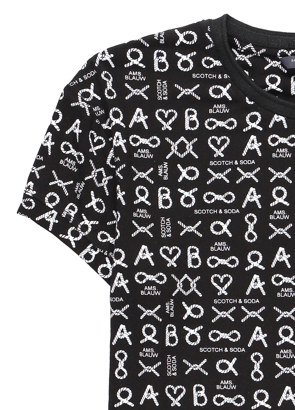 Черная летняя футболка Scotch & Soda