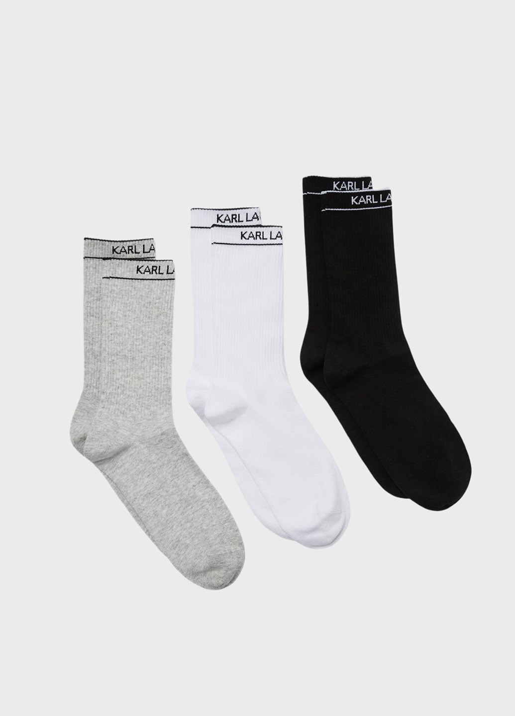 Комбинированные носки (3 пары) Karl Lagerfeld логотипы (347295633)
