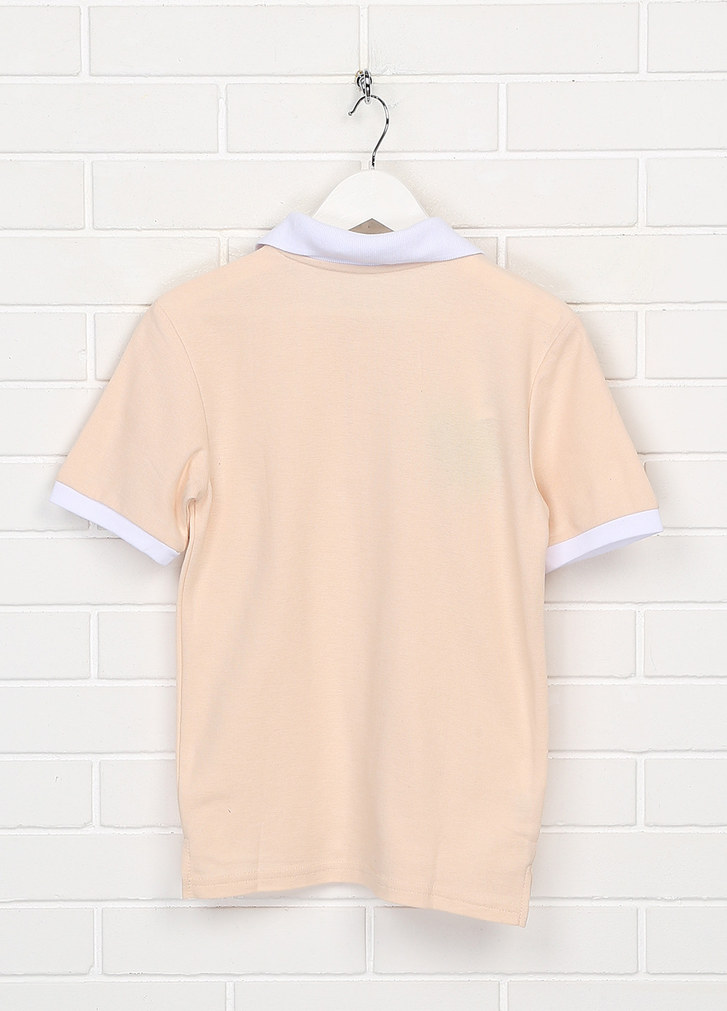 Персиковая детская футболка-поло для мальчика Malta однотонная