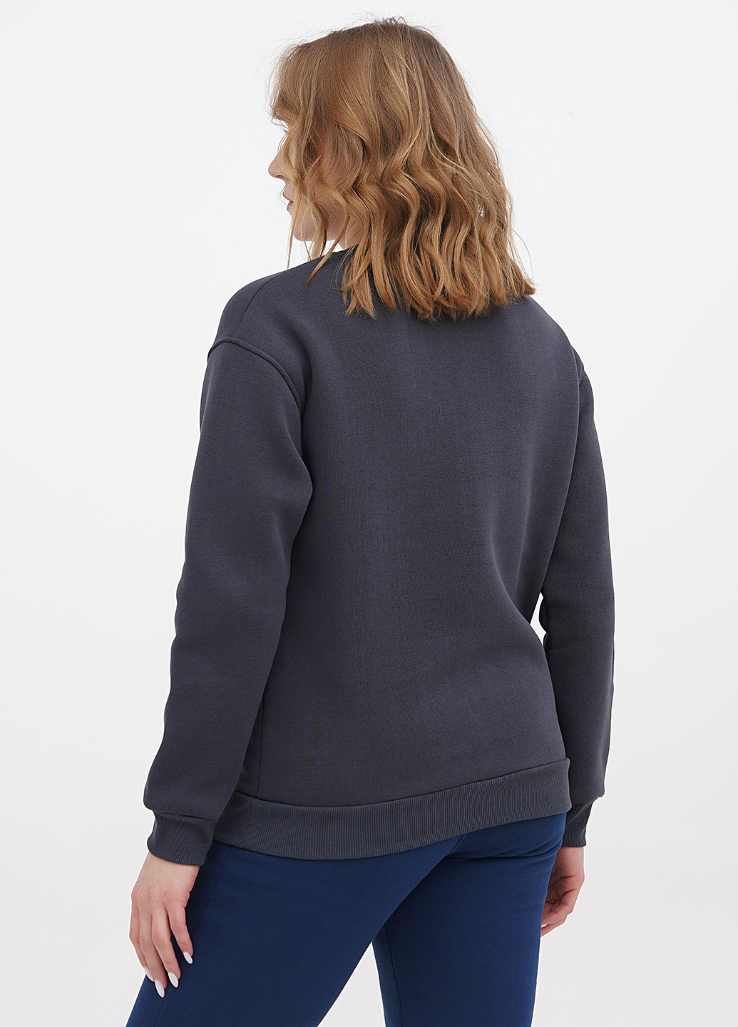 Графітовий світшот Chikiss однотонний без декору (257429348)