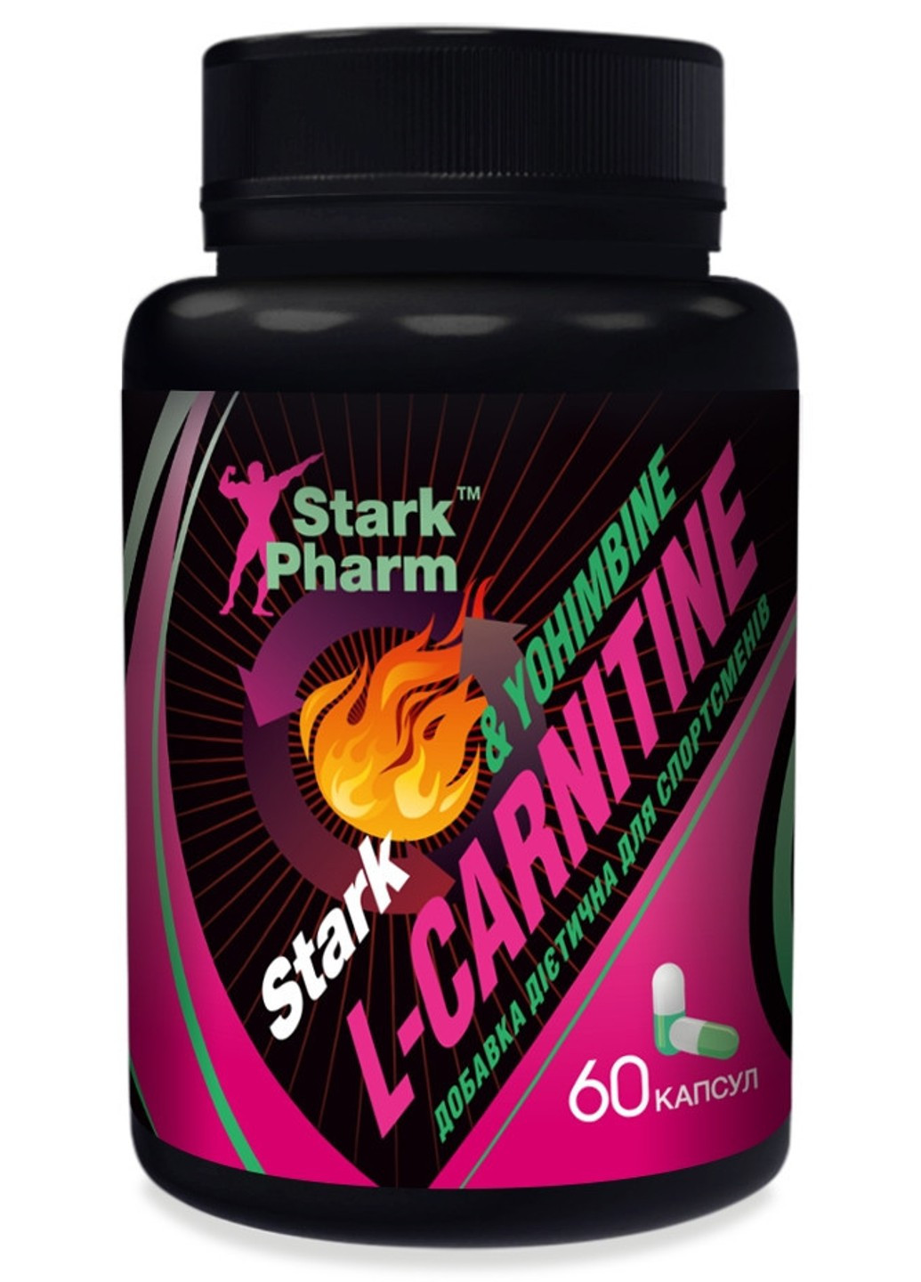 Л-карнітин + йохимбин Stark L-Carnitine / Yohimbine 60 капсул Stark Pharm (255362086)