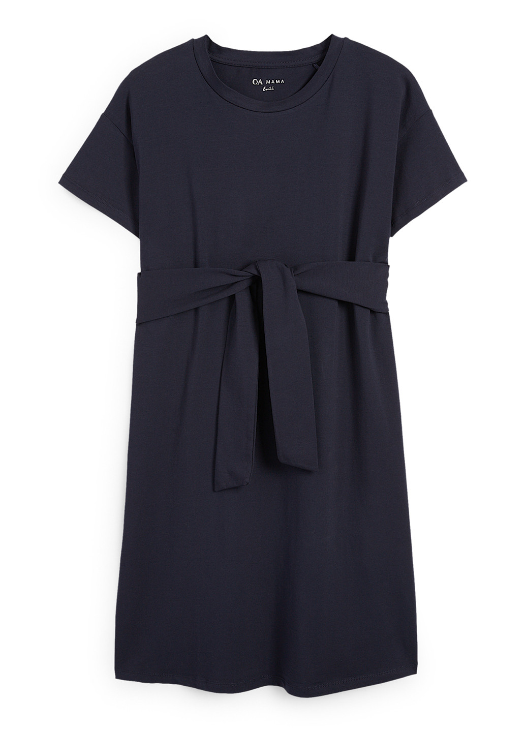 Темно-синя кежуал сукня для вагітних сукня-футболка, а-силует C&A однотонна