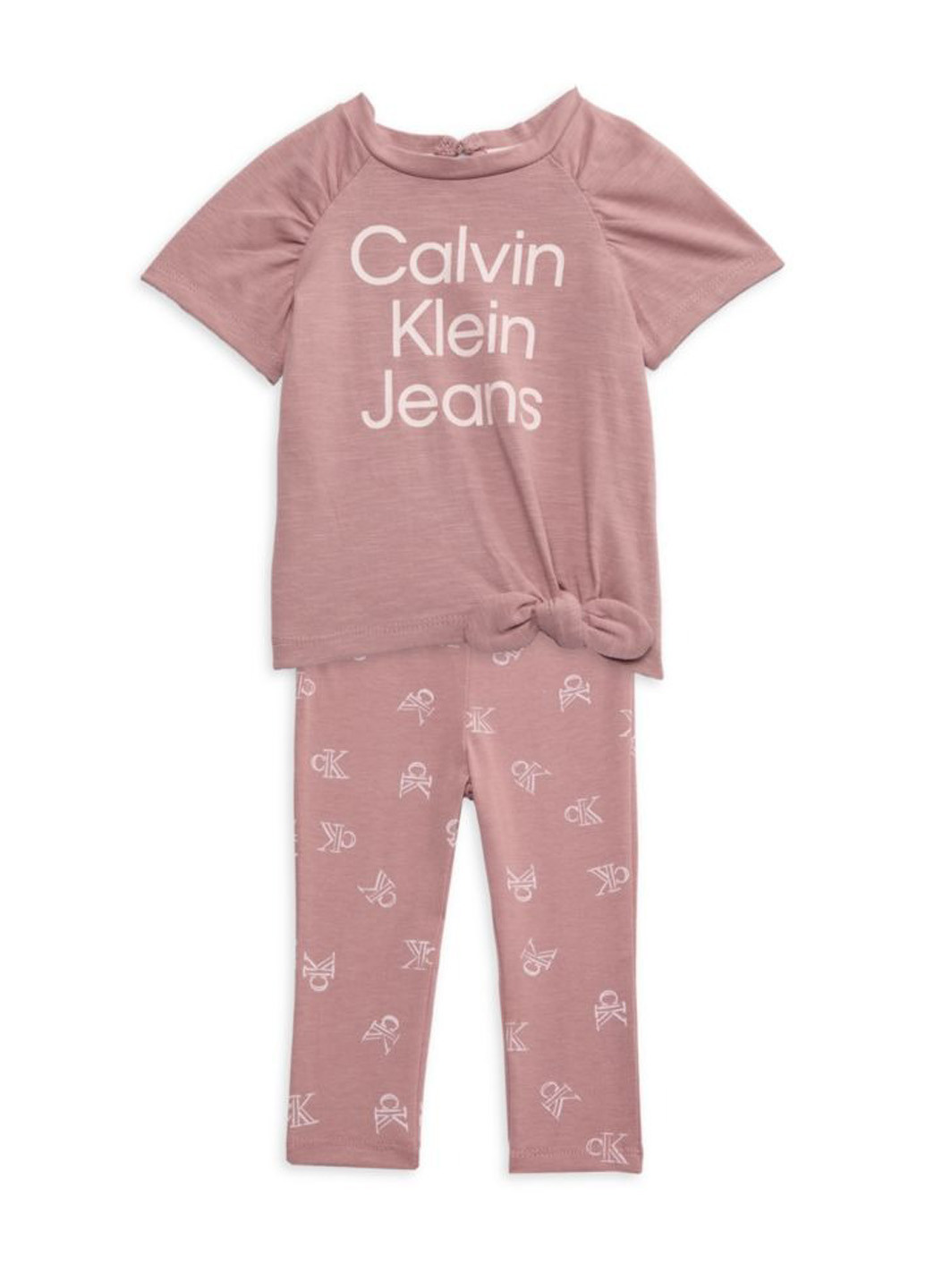 Розовый летний костюм (футболка, брюки) Calvin Klein