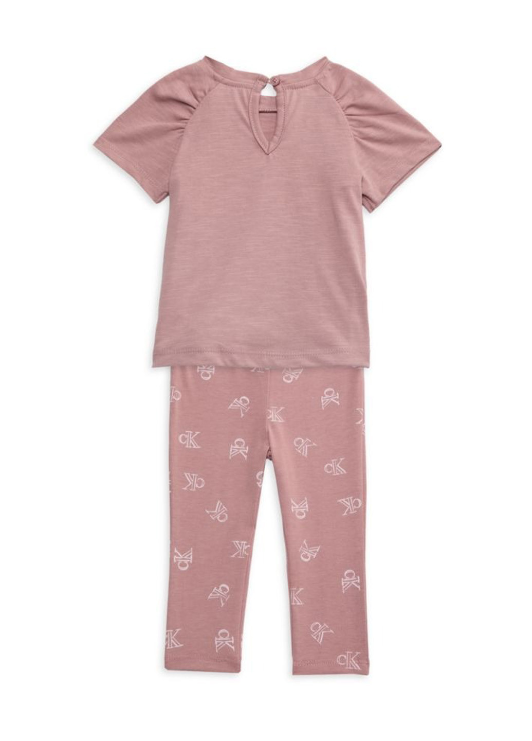 Розовый летний костюм (футболка, брюки) Calvin Klein