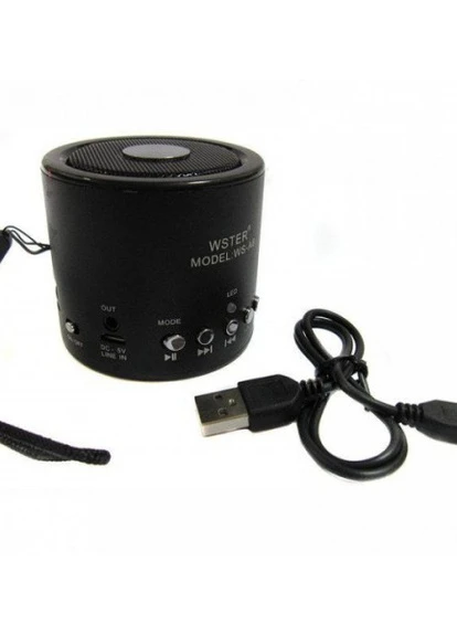 Колонка портативна WS-A8 3Вт USB, SD, FM радіо, Bluetooth чорна (lp-73070) XPRO (253495443)