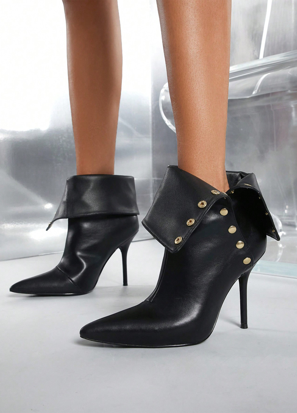 Черные демисезонная ботильоны SHEIN