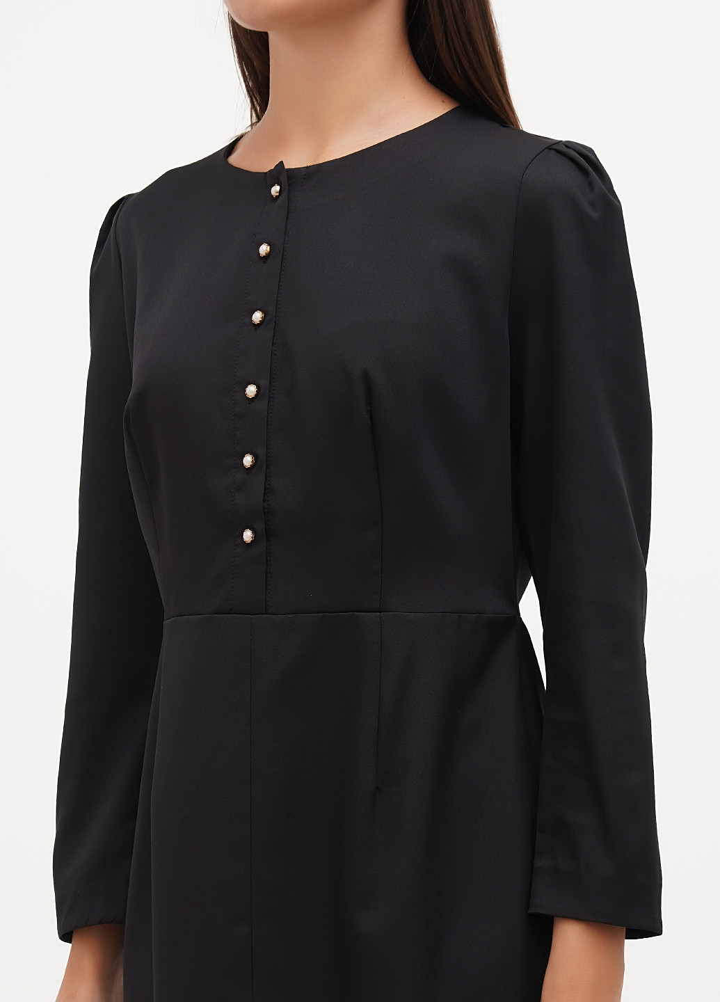 Чорна кежуал, ділова сукня футляр GENEVIE однотонна