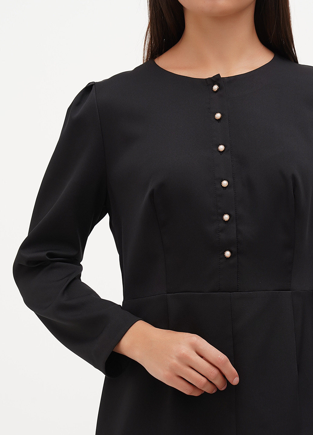 Чорна кежуал, ділова сукня футляр GENEVIE однотонна