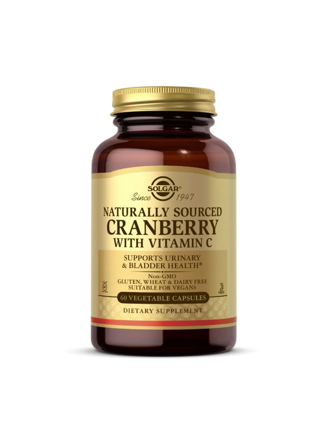 Клюква Cranberry with Vitamin C naturally sourced 60 капсул Solgar (255409059)