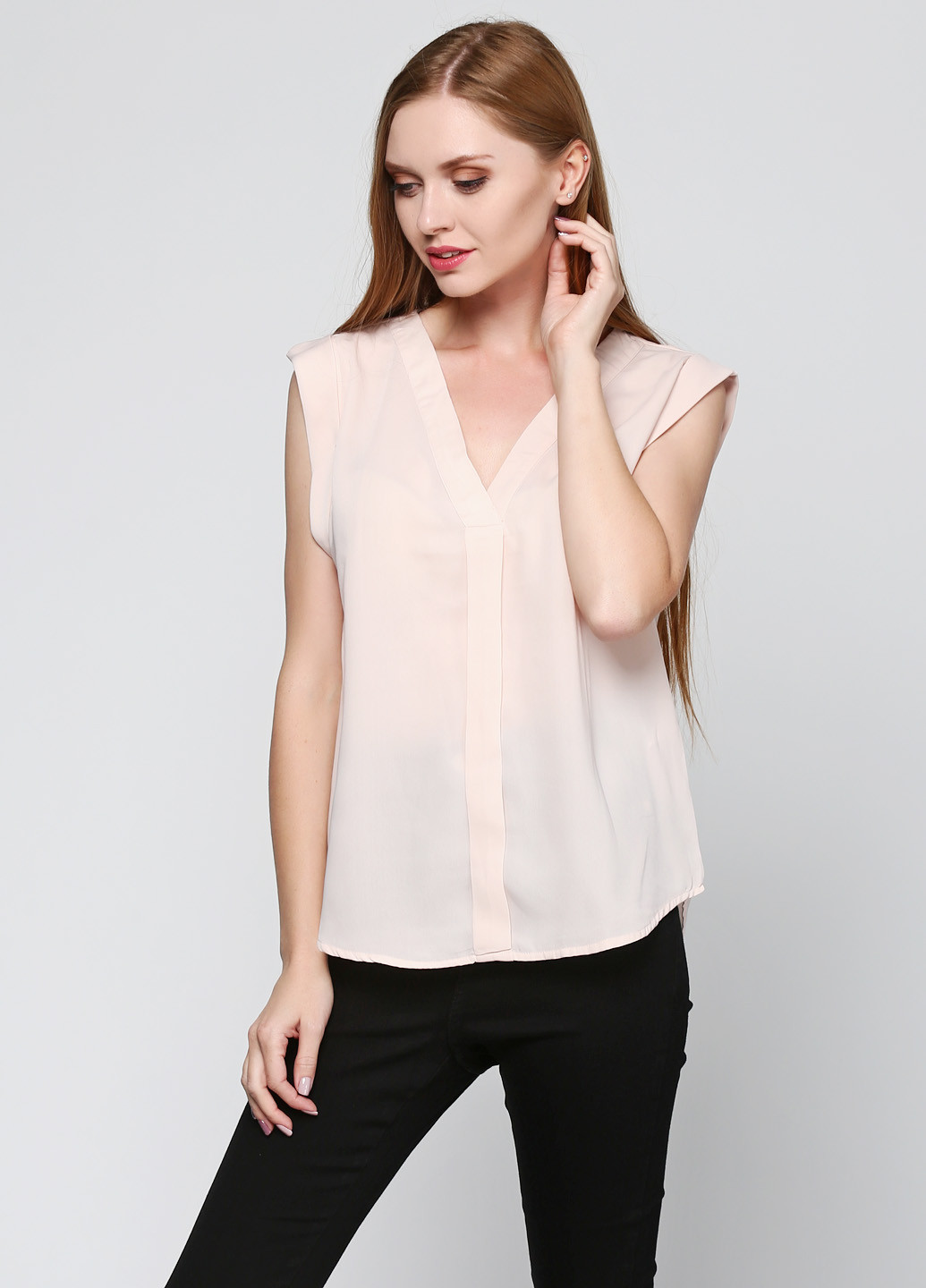 Светло-розовая летняя блуза Vero Moda