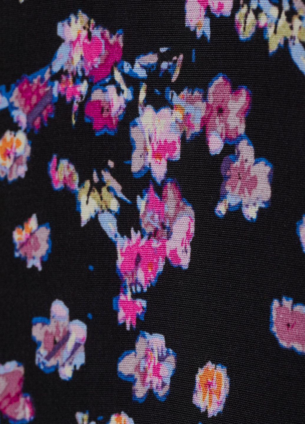 Чорна кежуал сукня H&M з квітковим принтом