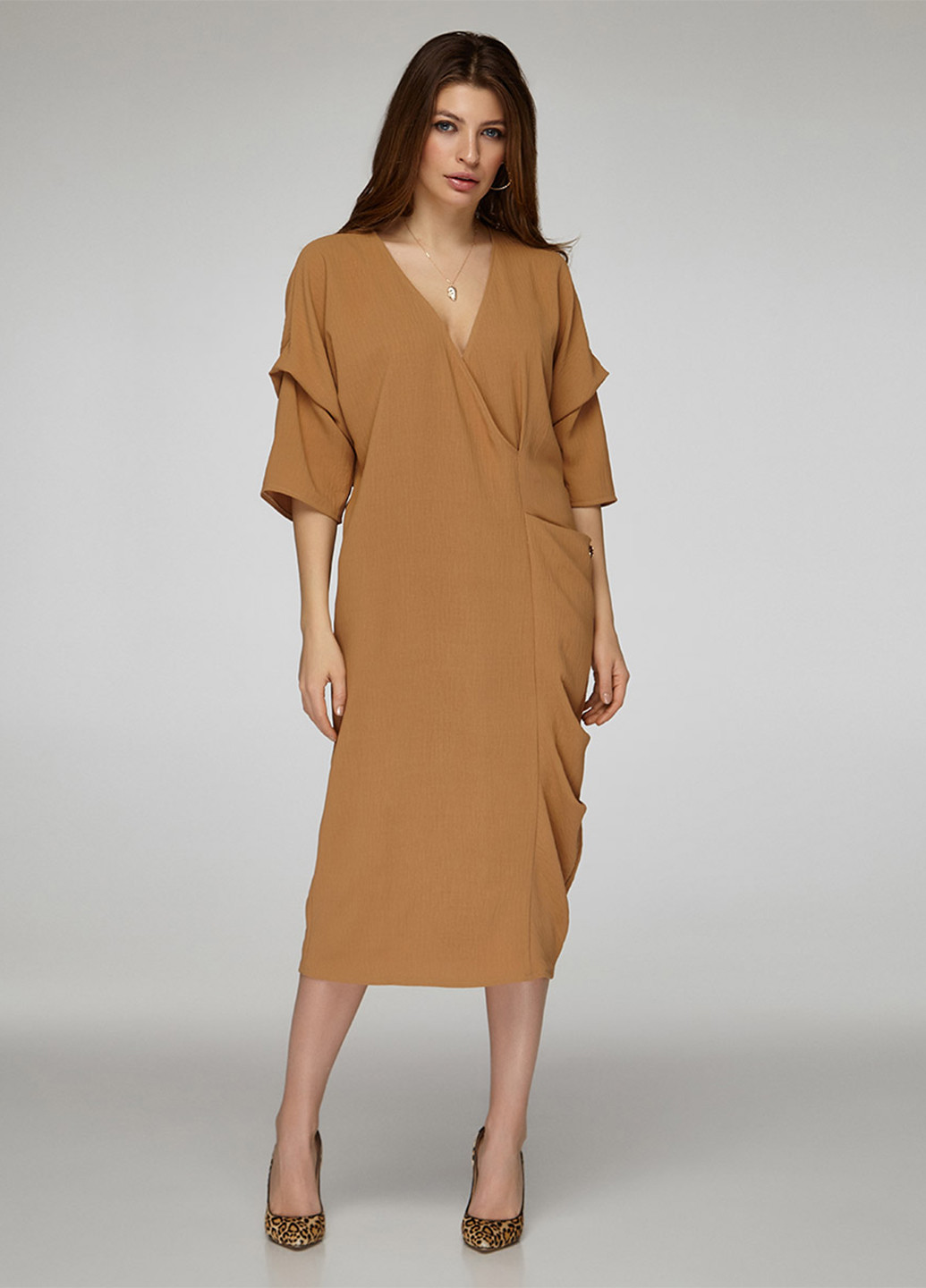 Бежева кежуал плаття, сукня футляр Solh однотонна