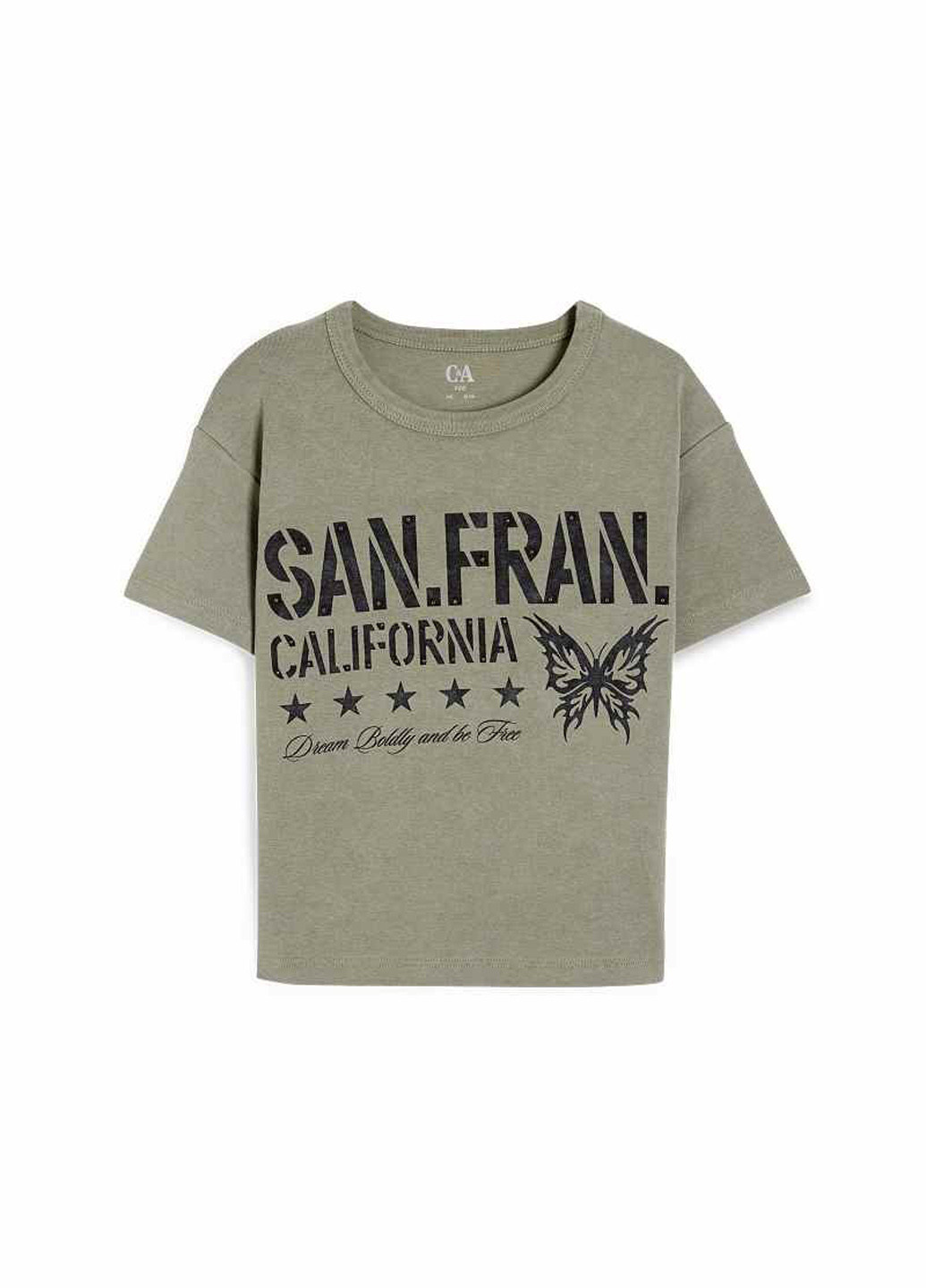 Оливкова (хакі) літня футболка C&A