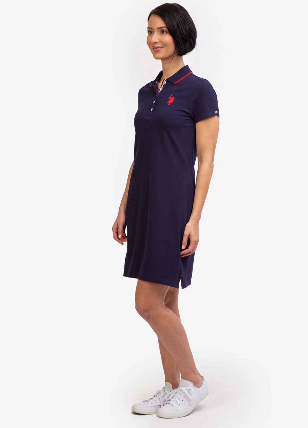 Синя спортивна, кежуал сукня поло U.S. Polo Assn. з логотипом