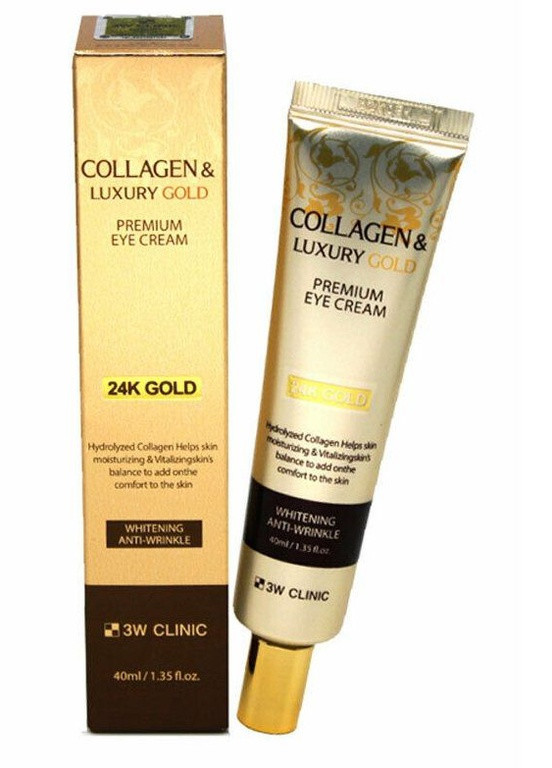 Collagen & Luxury Gold Premium Eye Cream, Крем для очей, 40 мл 3W Clinic (236271841)