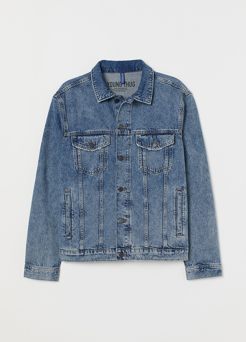 Голубая демисезонная куртка H&M