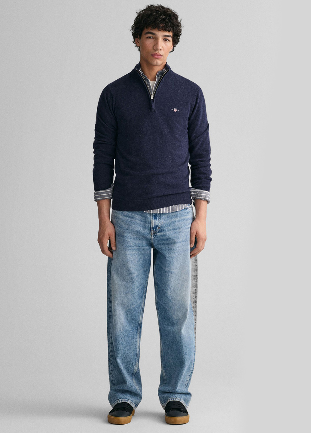 Темно-синий зимний свитер Gant