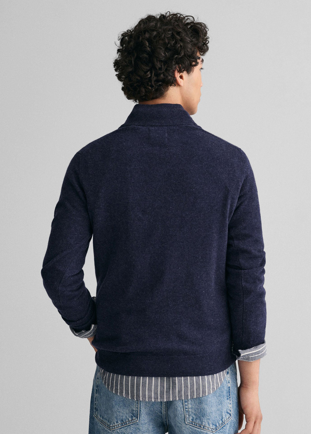 Темно-синий зимний свитер Gant