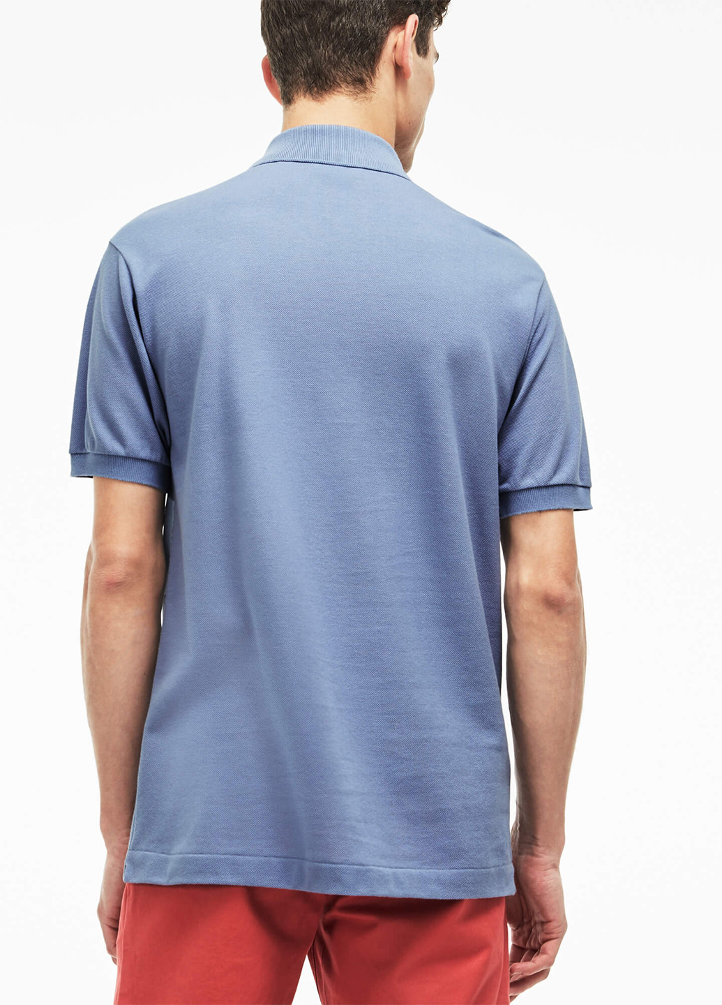 Темно-голубой футболка-поло для мужчин Lacoste однотонная