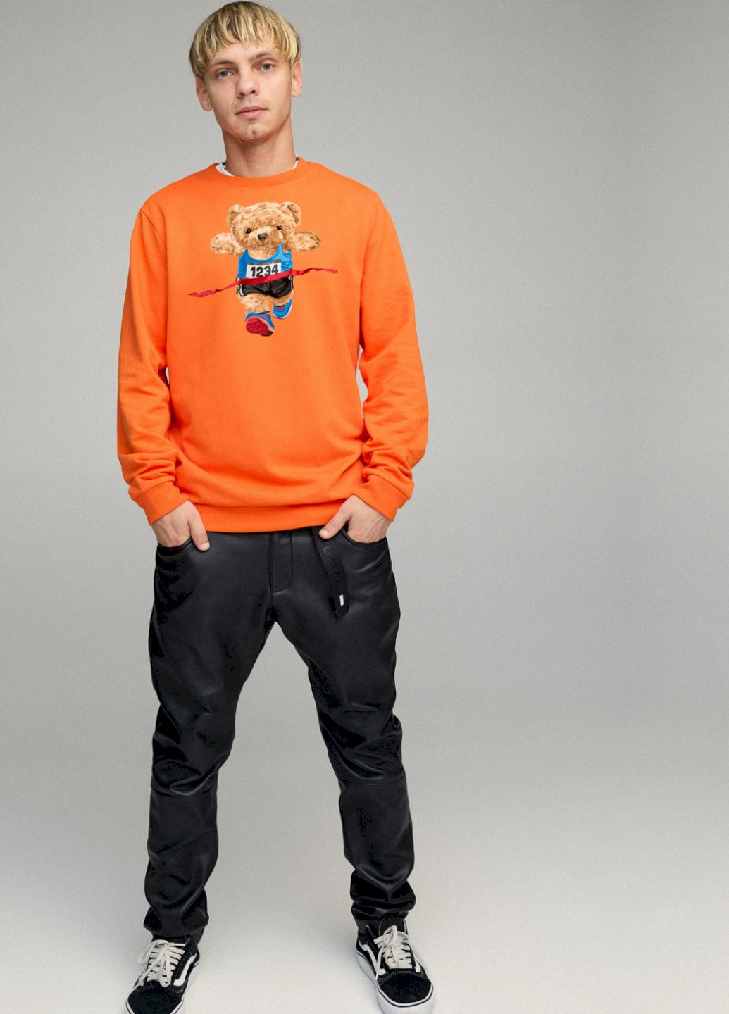 Помаранчевий світшот чоловічий basic /no flis/ YAPPI (252258554)