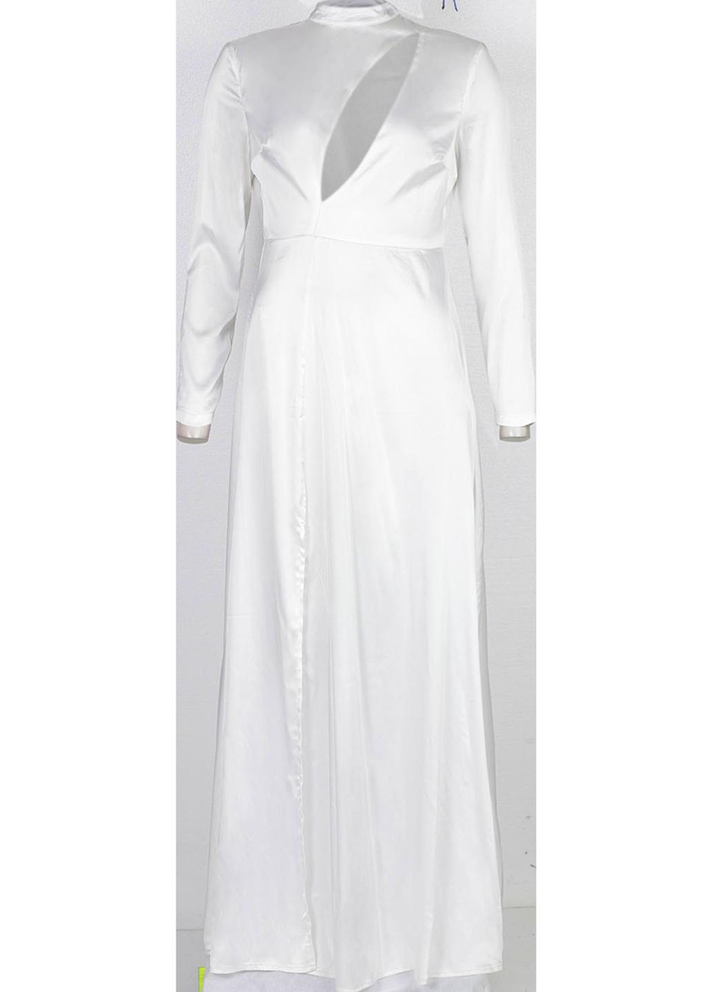 Белое вечернее платье клеш Boohoo однотонное