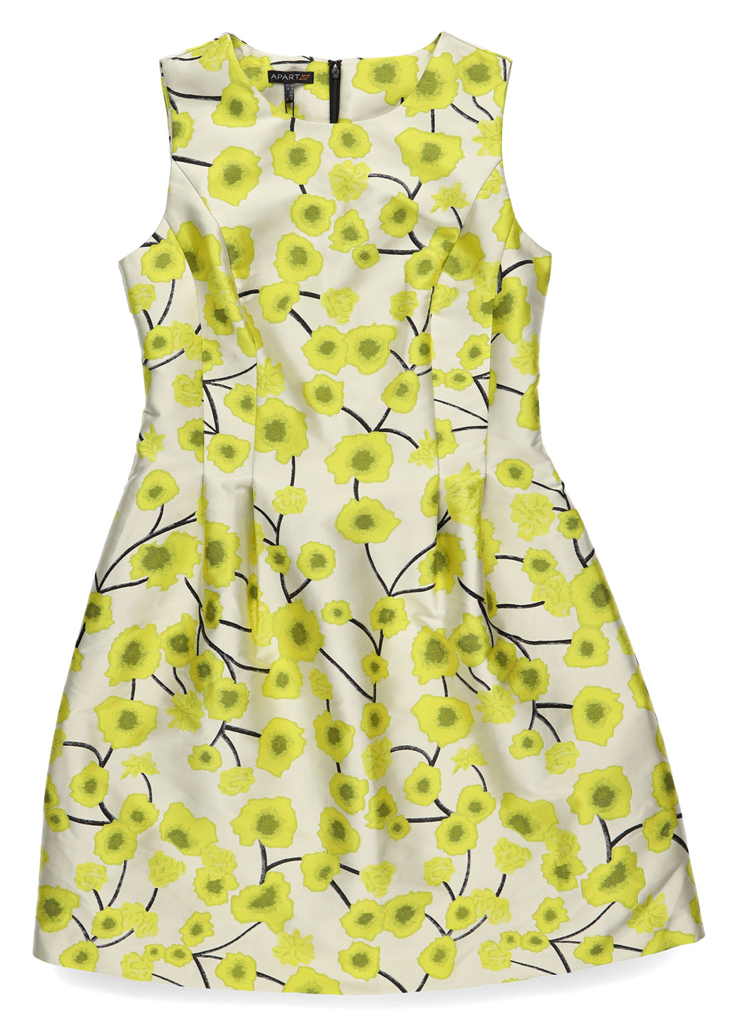 Желтое кэжуал платье Apart с цветочным принтом