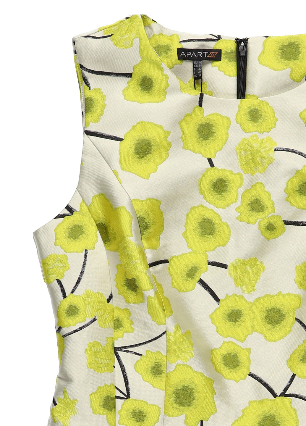 Желтое кэжуал платье Apart с цветочным принтом