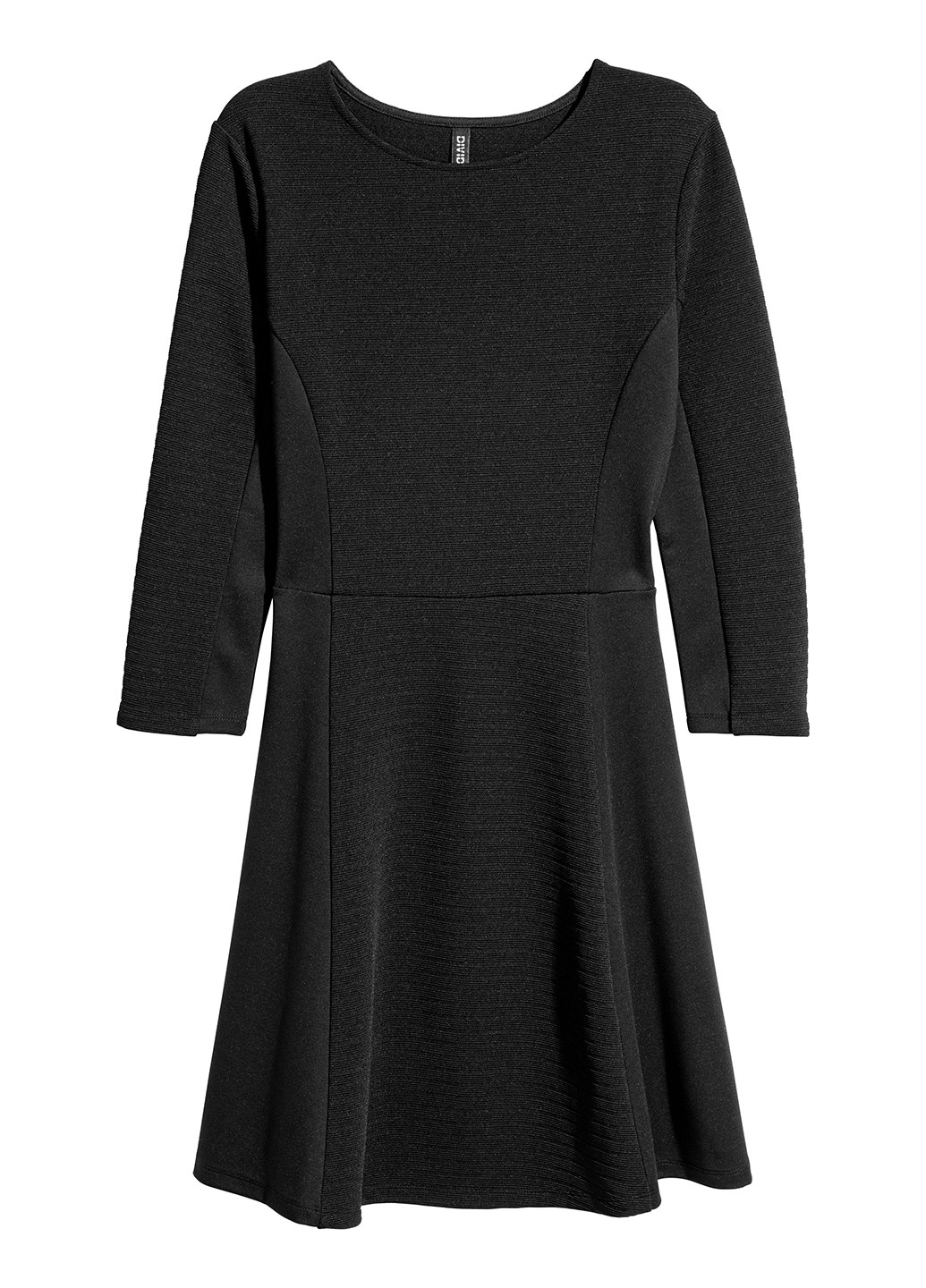 Черное кэжуал платье клеш H&M меланжевое