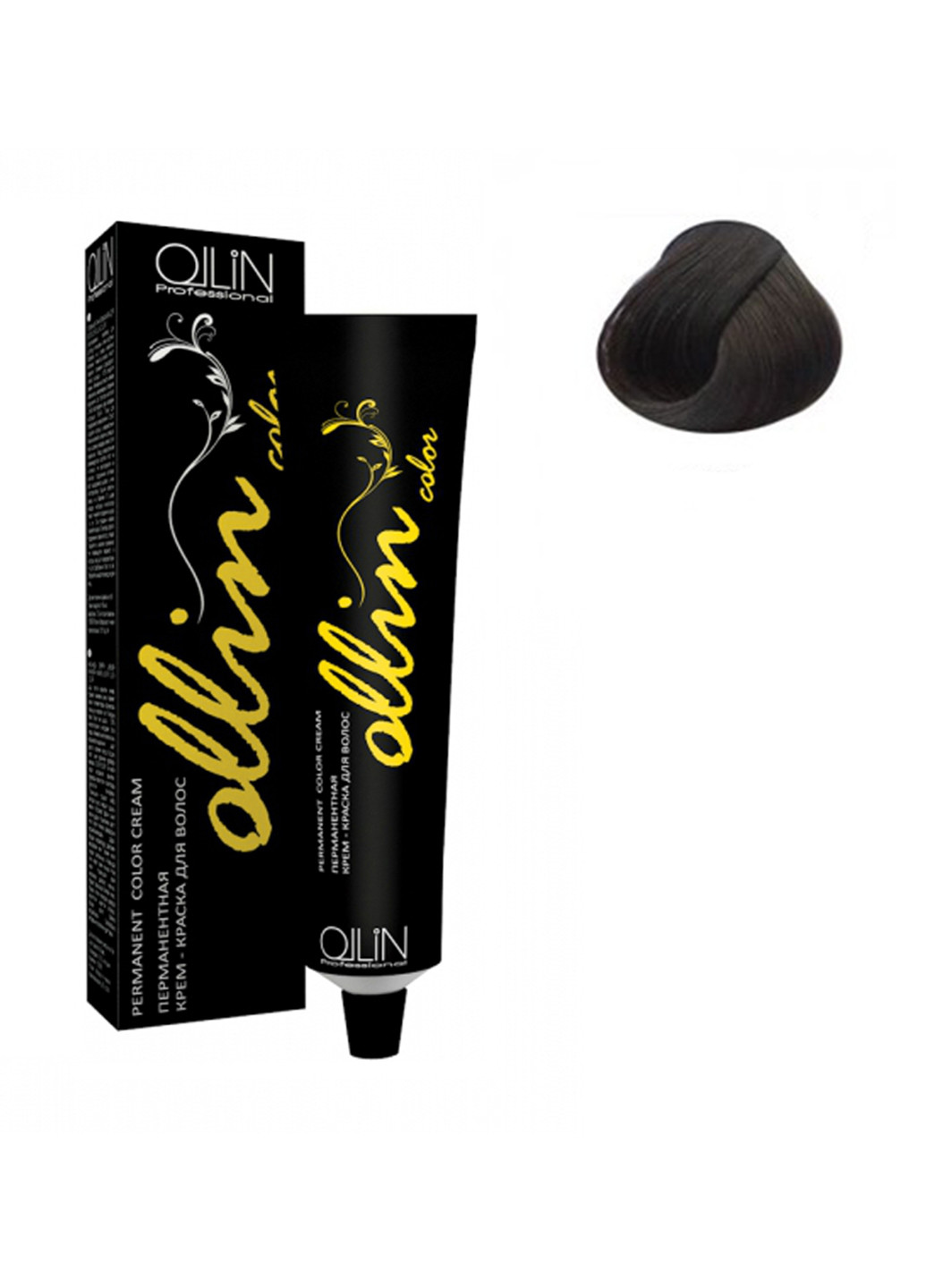 Перманентная крем-краска для волос Permanent Color Cream 4/0 Шатен Ollin Professional (88091587)