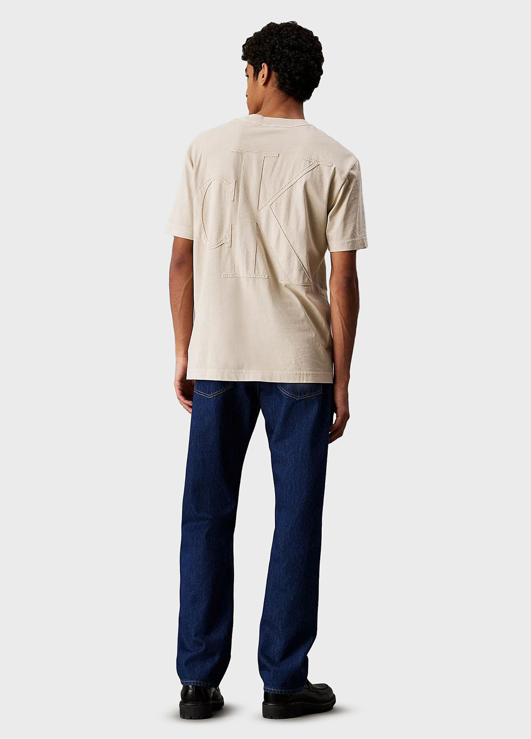 Светло-бежевая футболка Calvin Klein Jeans