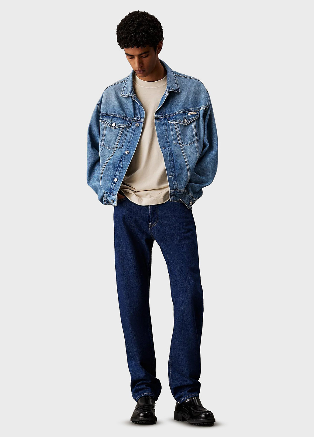 Светло-бежевая футболка Calvin Klein Jeans