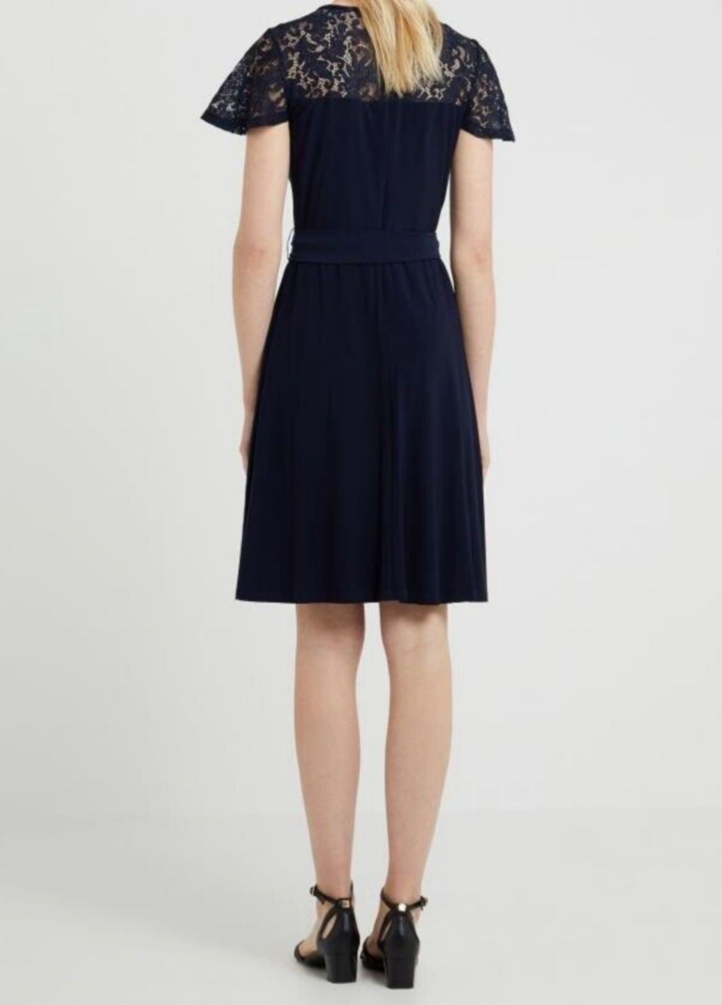 Темно-синее кэжуал платье клеш Ralph Lauren однотонное