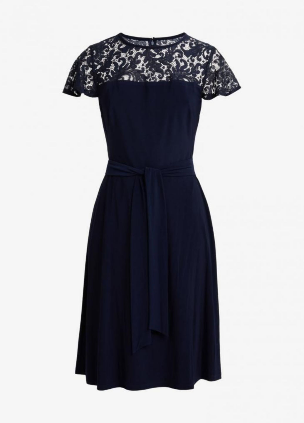 Темно-синее кэжуал платье клеш Ralph Lauren однотонное