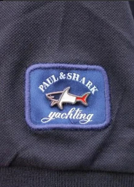 Темно-синяя футболка-поло мужское paul & shark для мужчин Tommy Hilfiger с логотипом