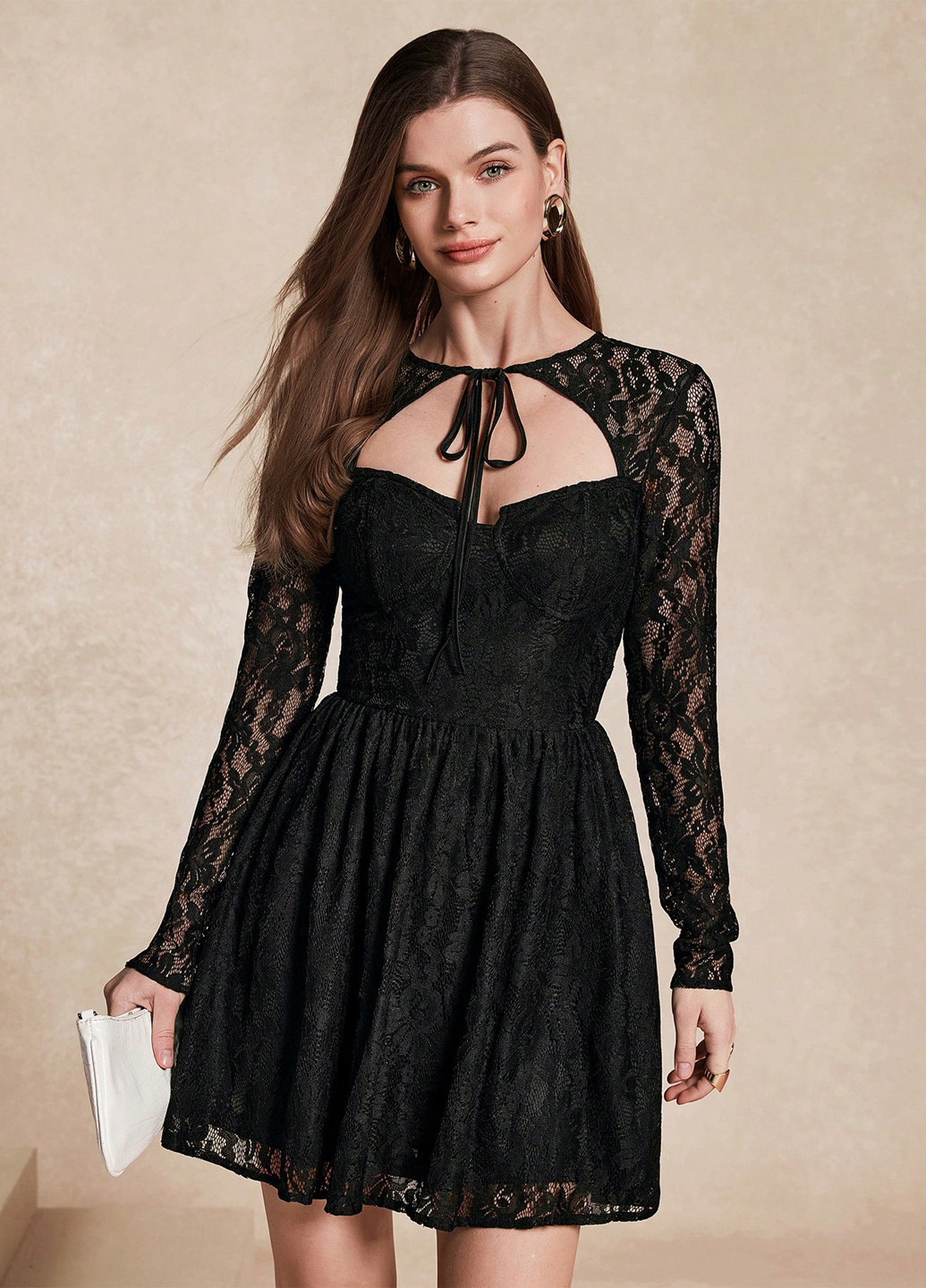 Чорна кежуал сукня кльош SHEIN однотонна