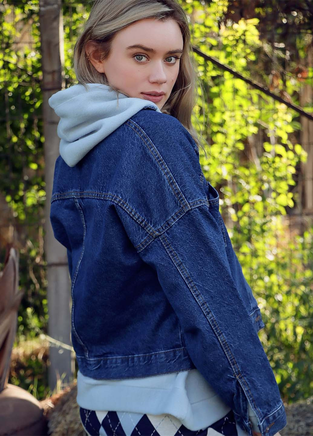 Синяя демисезонная куртка Trend Alacati Stili