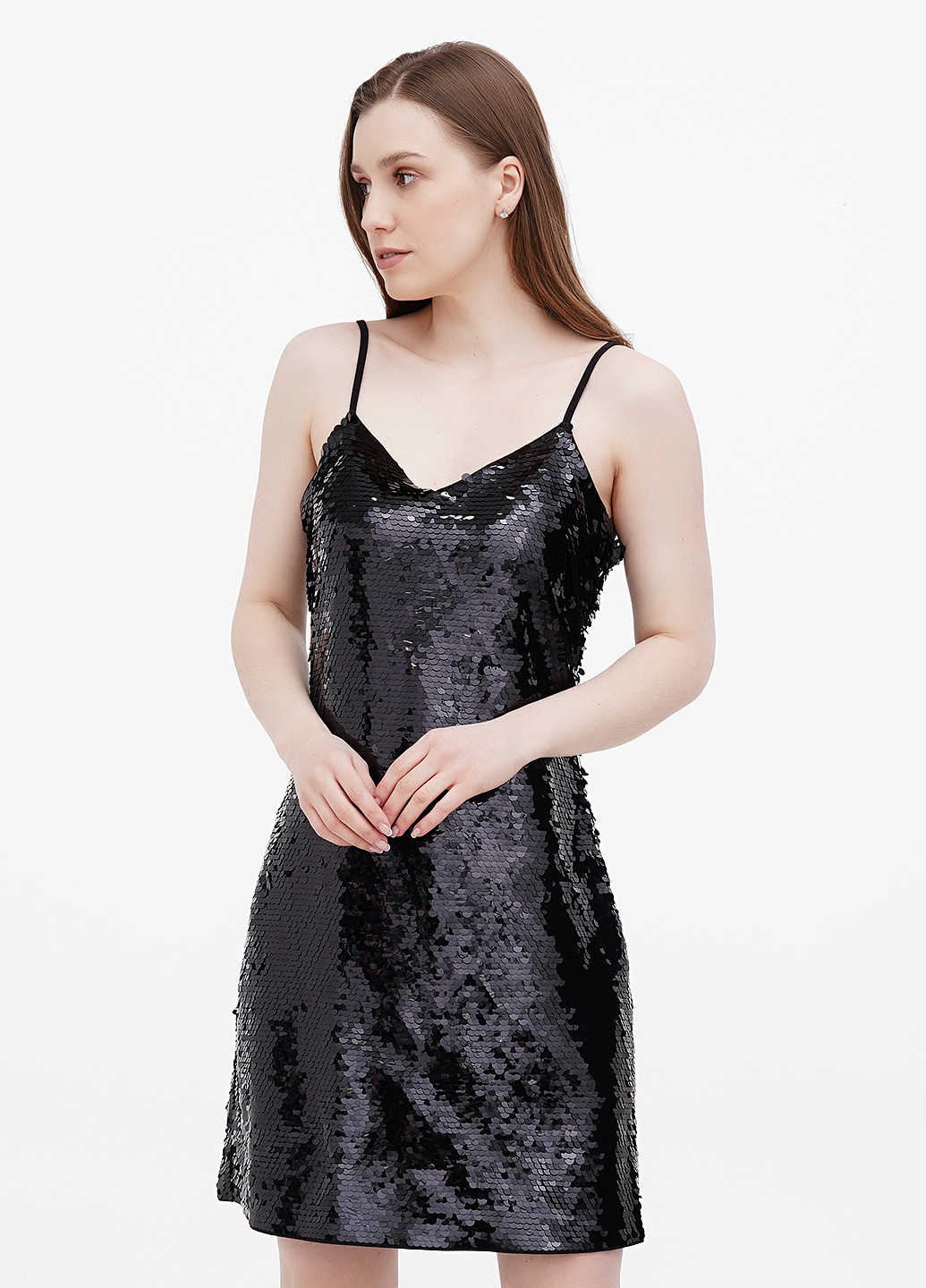 Чорна коктейльна сукня футляр Michael Kors однотонна