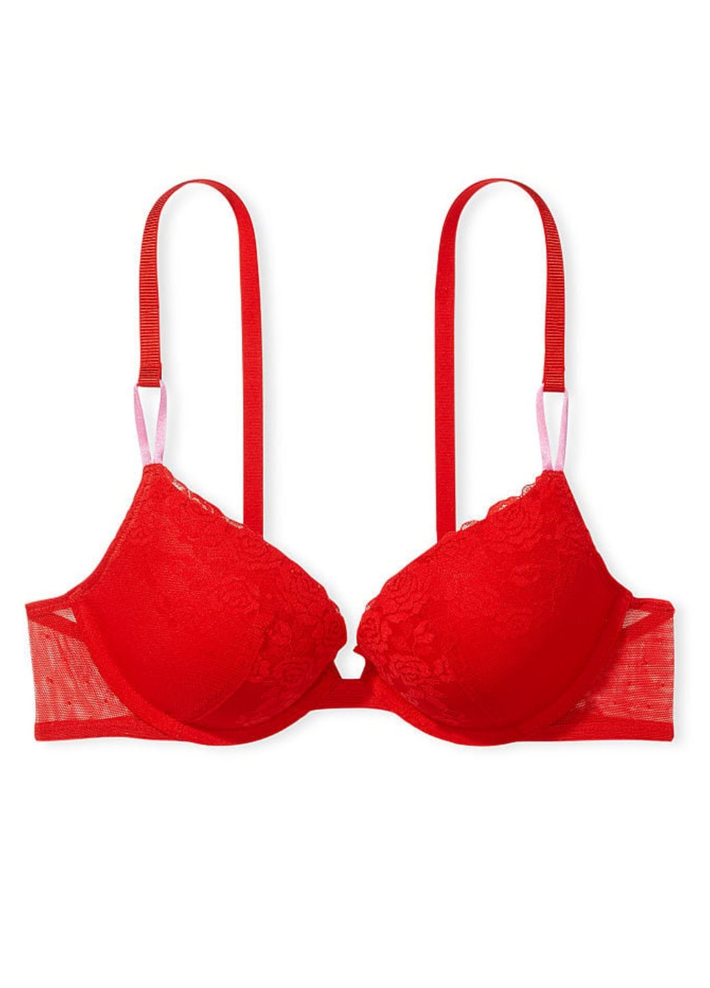 Красный бюстгальтер Victoria's Secret с косточками полиамид