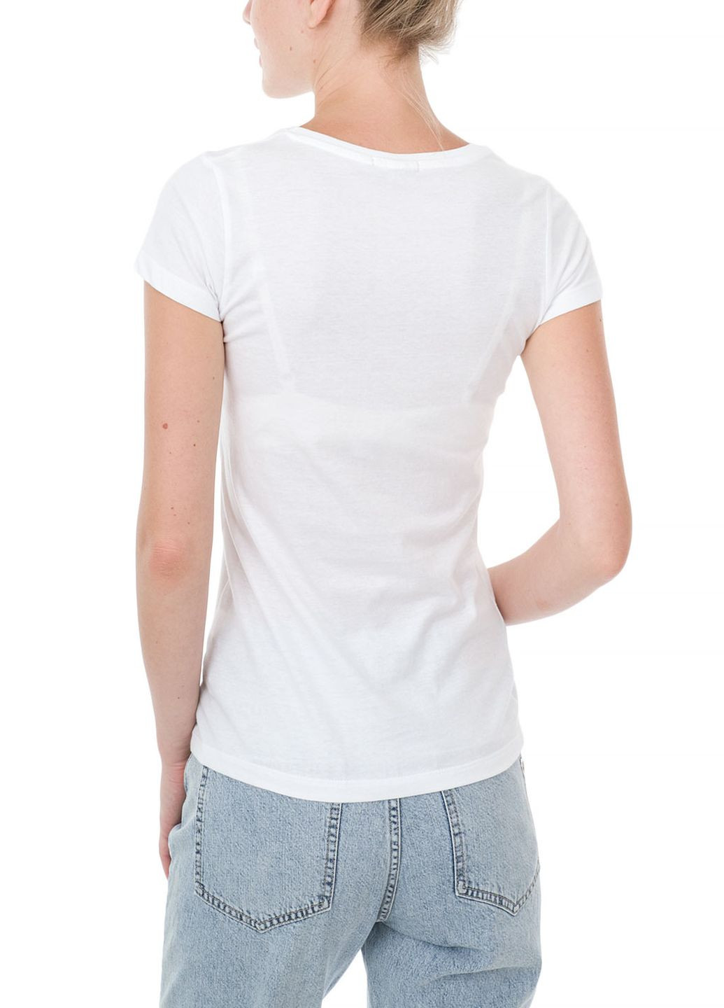 Белая летняя футболка Please