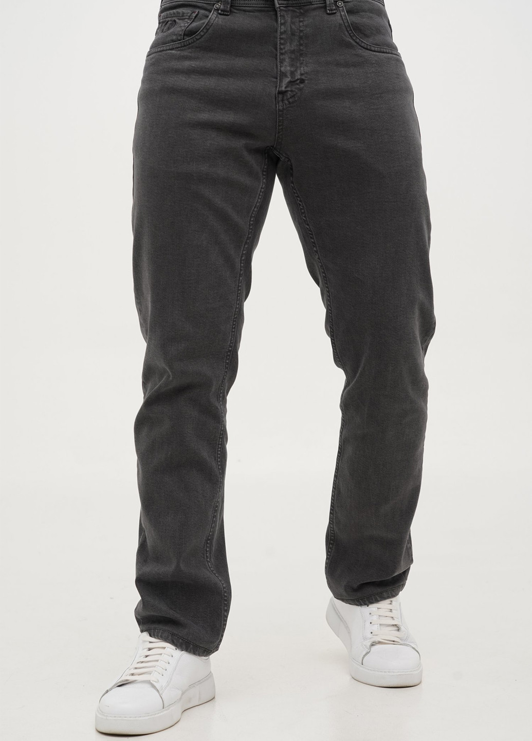 Серые демисезонные слим джинсы Trend Collection