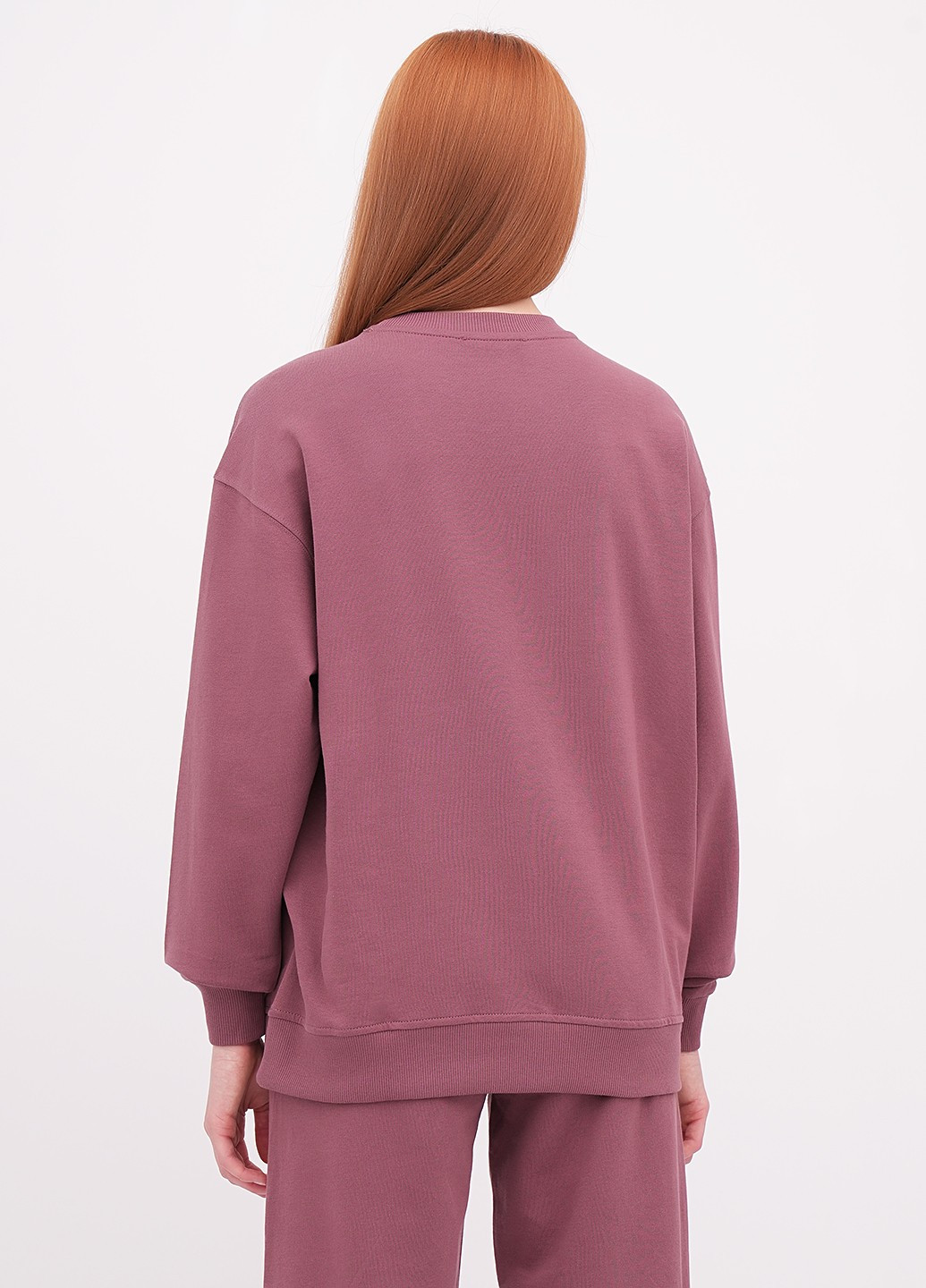 Ліловий світшот EQUILIBRI однотонний без декору (355383099)