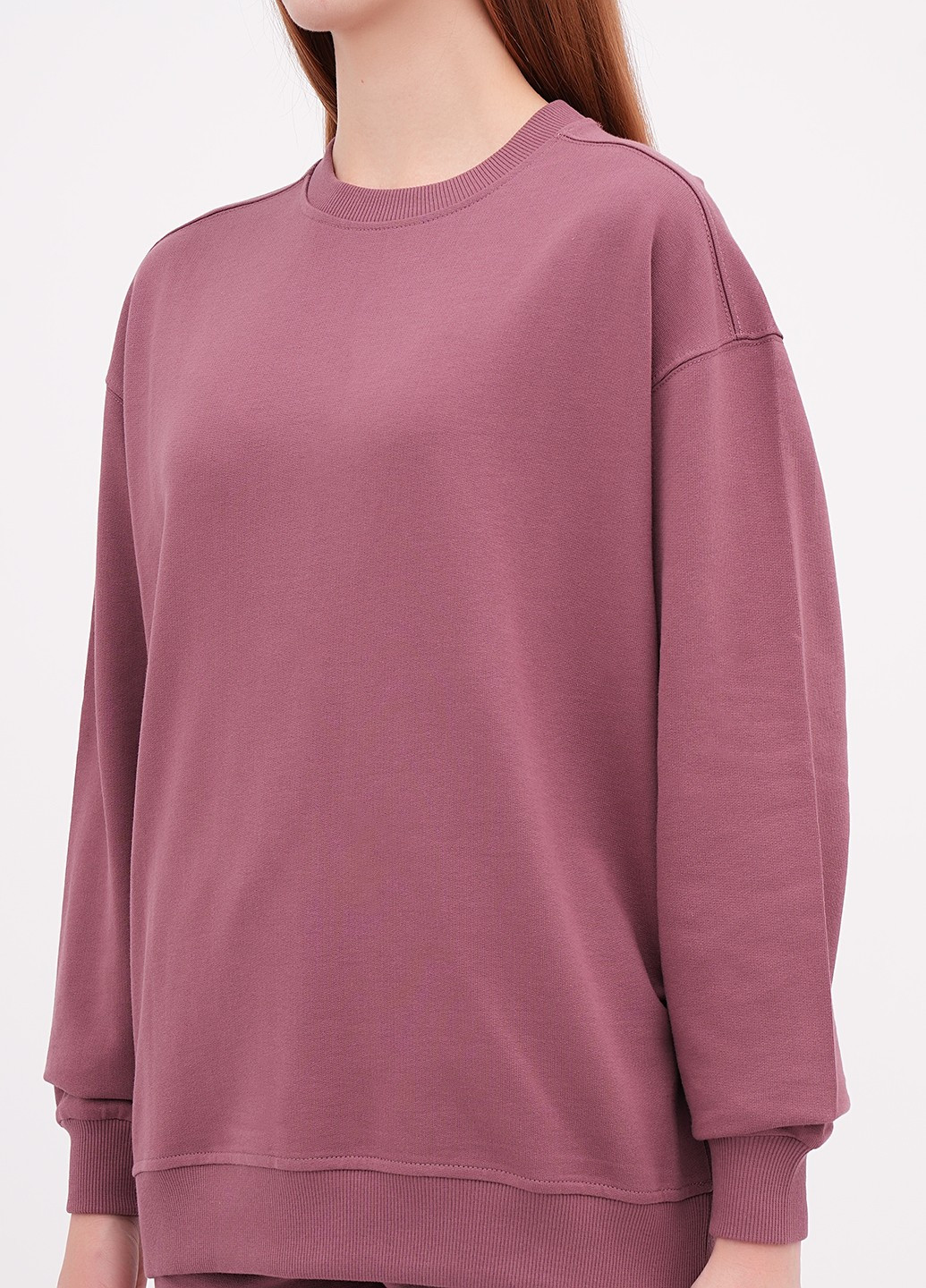 Ліловий світшот EQUILIBRI однотонний без декору (355383099)