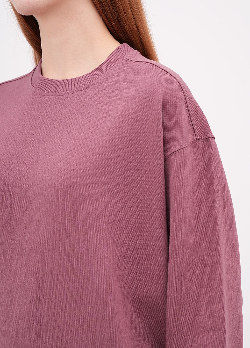 Ліловий світшот EQUILIBRI однотонний без декору (355383099)