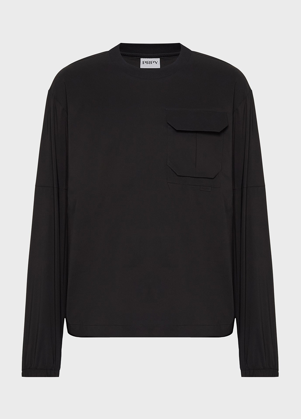 Черный свитшот PRPY однотонный нашивки (332382343)